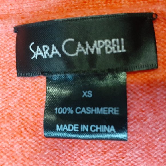 Sara Campbell cashmere, open cardigan sweater. Size Xs. A Shade Of Orange - Picture 4 of 7
